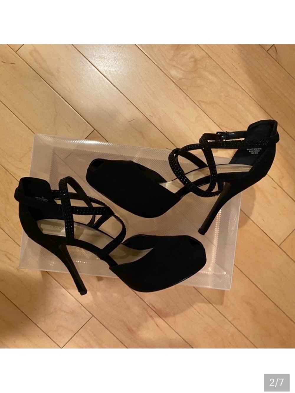 Nine West Black Peep Toe Heels - Picture 2 of 7